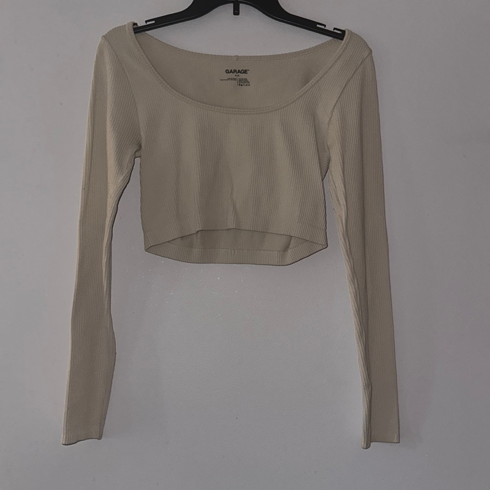 garage basic long sleeve cropped